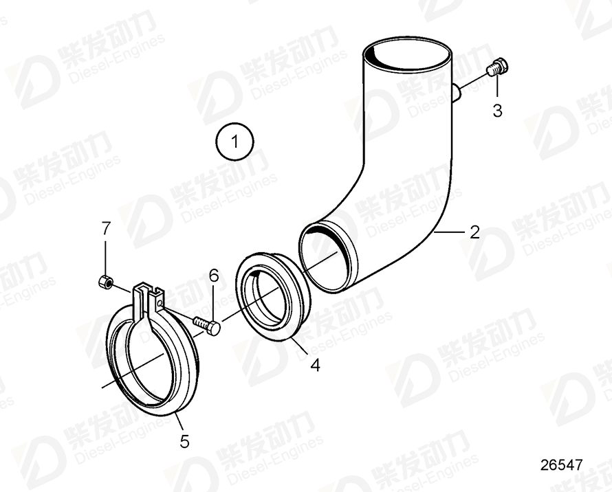 VOLVO Flange 21820239 Drawing